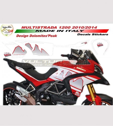 Kit adesivi Dolomites Peak design - Ducati Multistrada 1200 2010/14 