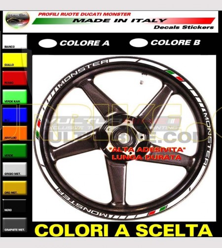 Autocollants personnalisables pour roues - Ducati Monster 