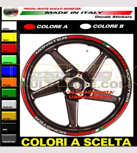 Autocollants personnalisables pour roues - Ducati Monster 