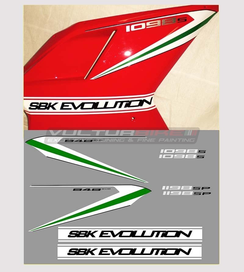 Superbike evolution carénages autocollants - Ducati 848/1098/1198/S/R/SP/Evo 