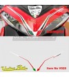 Sticker for front fairing white red - Ducati Multistrada 1200 2010/2014 