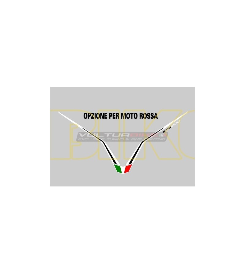 Sticker for front fairing whiteblack - Ducati Multistrada 1200 2010/2014 