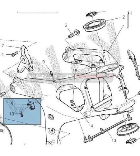 Ducati Panigale V4R frame brackets for V4 / V4S restyling 
