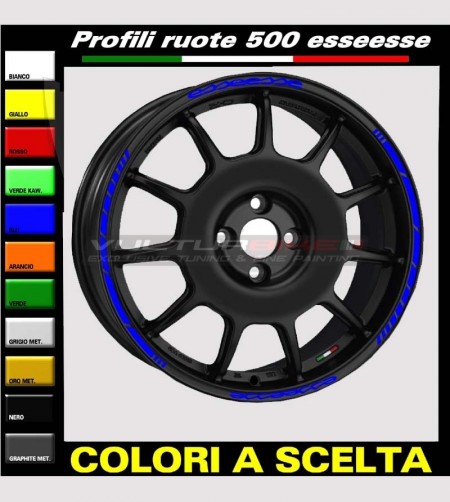 Adhesive profiles for Fiat 500 Esseesse cars wheels 