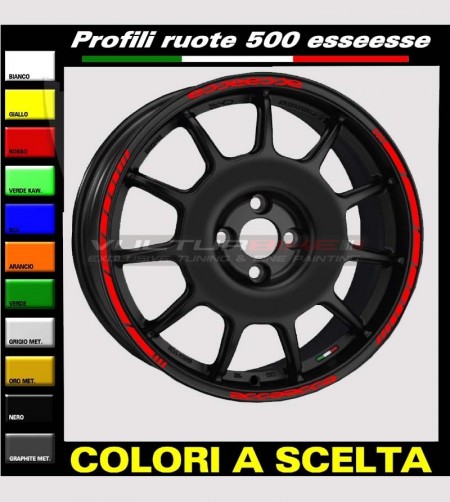 Perfiles adhesivos para ruedas de coche Fiat 500 esseesse 