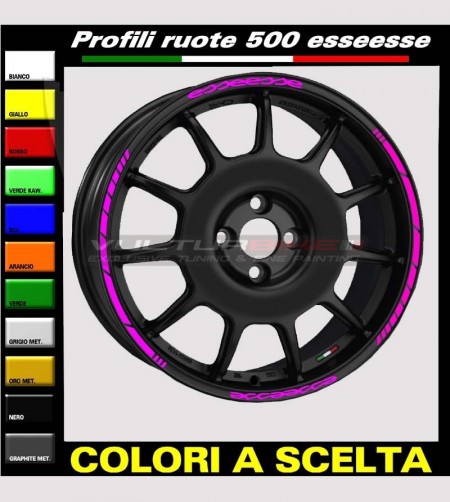 Perfiles adhesivos para ruedas de coche Fiat 500 esseesse 