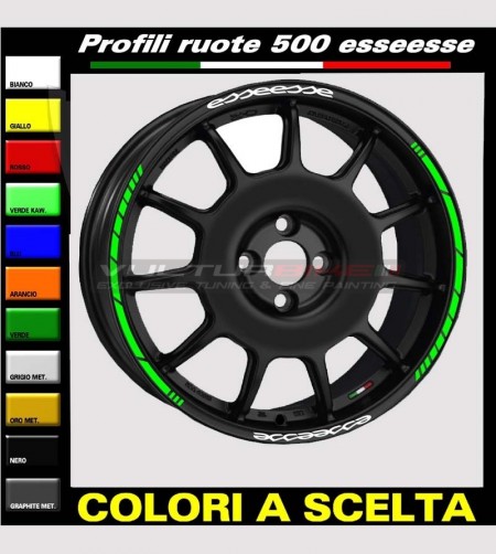 Perfiles adhesivos para ruedas de coche Fiat 500 esseesse 