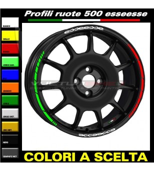 Profili adesivi Tricolore per ruote auto Fiat 500 esseesse 