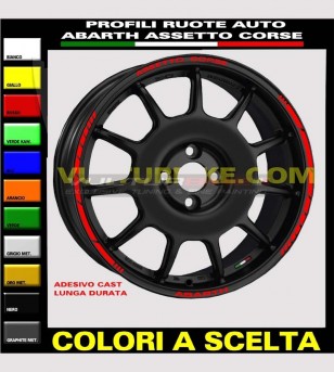Profili adesivi per ruote auto Fiat abarth 
