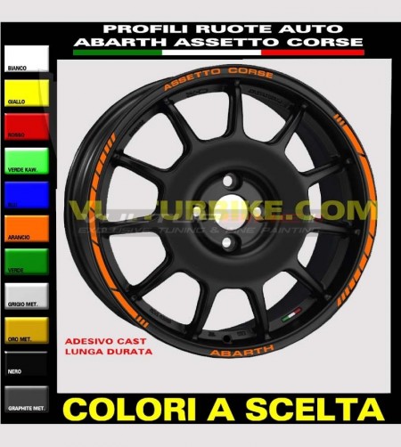 Profils adhésifs pour roues de voiture Fiat abarth 