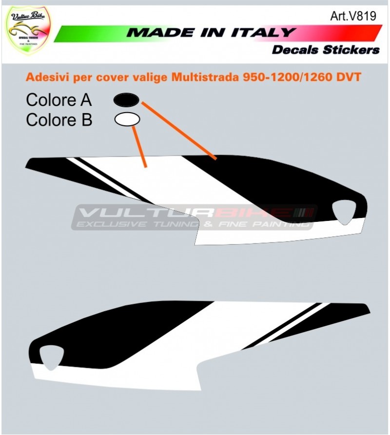 Autocollants personnalisables pour valises - Ducati Multistrada 2015/19 