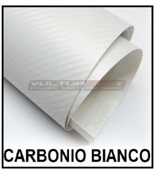 Pellicola adesiva per wrapping carbonio bianco 