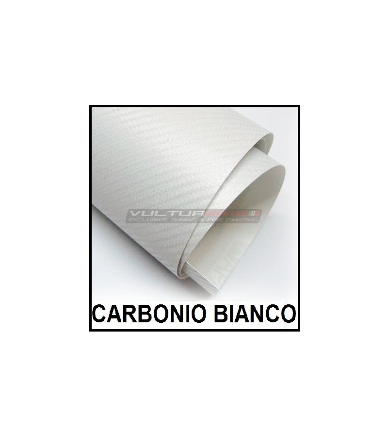 Pellicola adesiva per wrapping carbonio bianco 