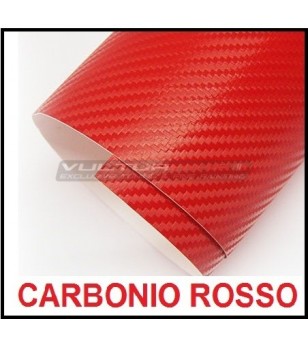 Pellicola adesiva per wrapping carbonio rosso 