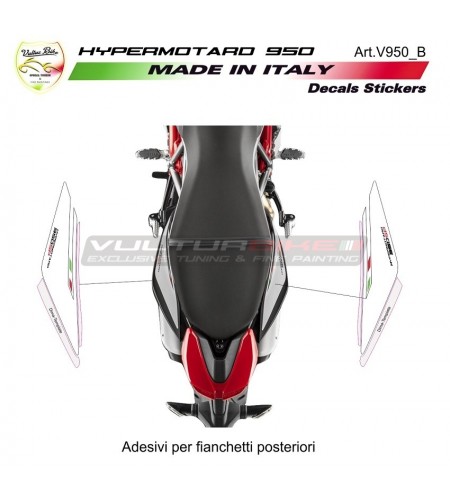 Rear sidefairings stickers Ducati Hypemotard 950 SP - Ducati Hypermotard 950 