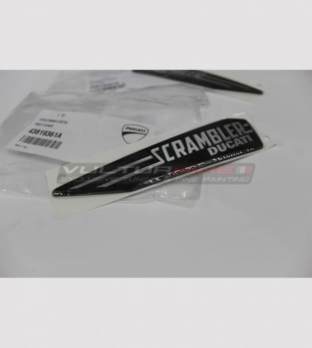 ORIGINAL Ducati Scrambler logos stickers 15x3.5 cm 