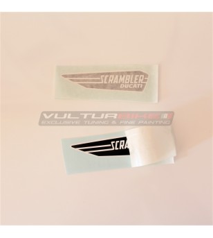 Paar Logo-Aufkleber Ducati Scrambler 