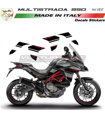 Autocollants noirs pour panneaux latéraux - Ducati Multistrada 950 