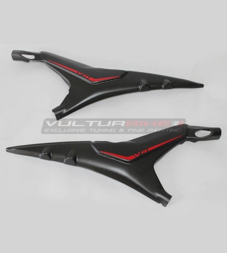 Protezioni telaietto sottosella in carbonio personalizzato - Ducati Panigale V4 / V4S / V4R