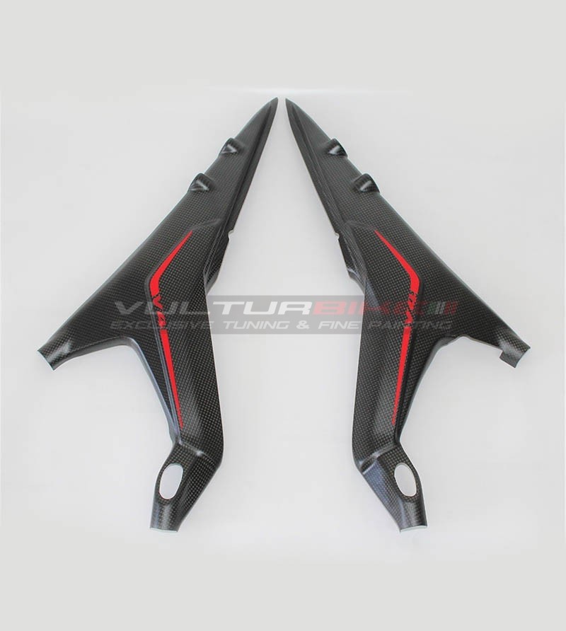 Protezioni telaietto sottosella in carbonio personalizzato - Ducati Panigale V4 / V4S / V4R