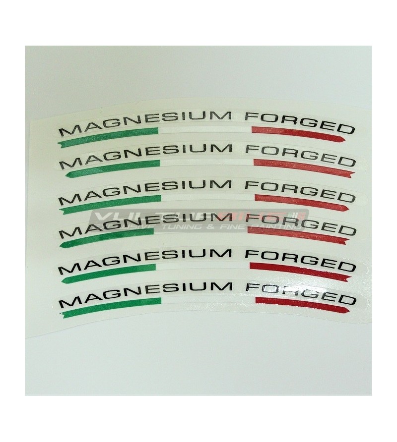 Adesivi universali per ruote bandierine magnesium forged 