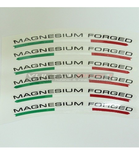 Adesivi universali per ruote bandierine magnesium forged 