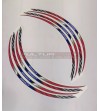 Kit adesivi CORSE rosso blu per ruote Ducati