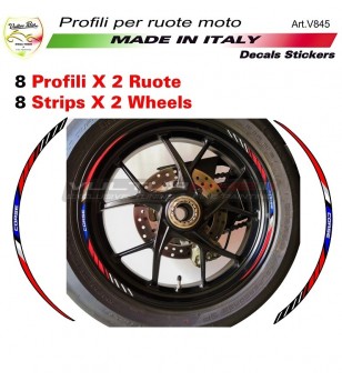 Corse Aufkleber Kit rot blau für Ducati Räder