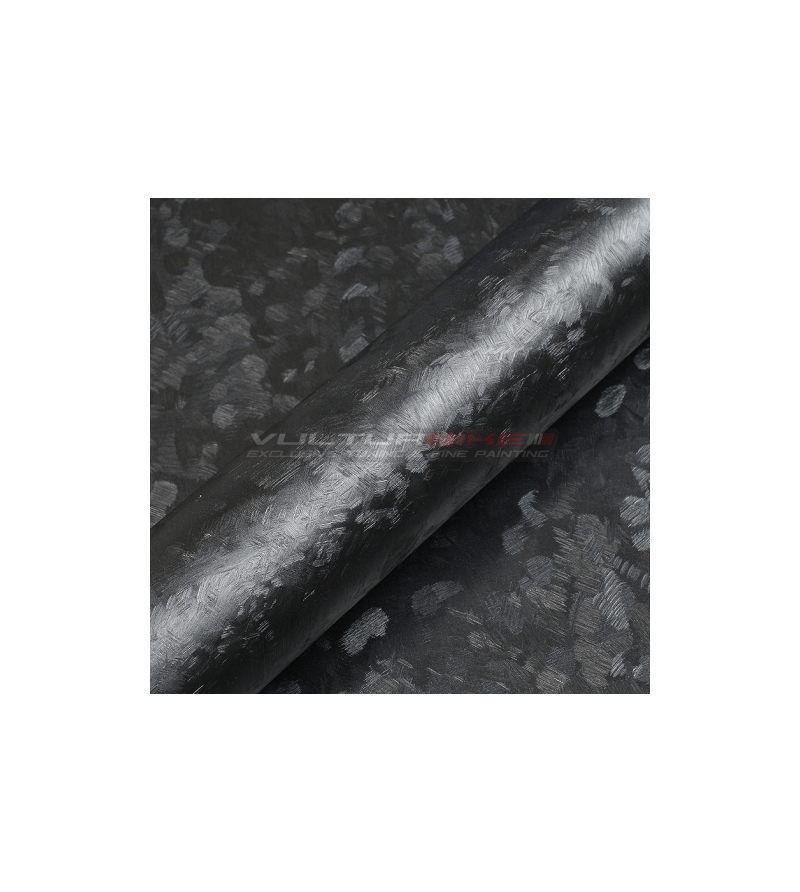 Adhesive wrapping film black carbon forged satin 