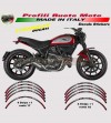 Profili Adesivi Ruote Rossi - Ducati Scrambler