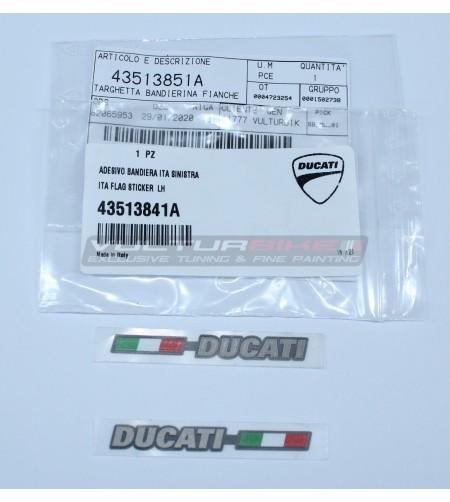 Coppia di adesivi originali bandiera italiana destra e sinistra - Ducati Multistrada 1200/1260 