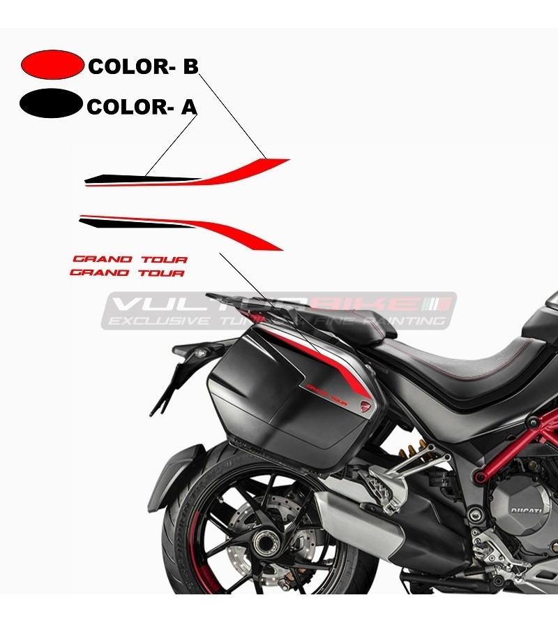 Side panniers stickers Grand Tour Design - Ducati Multistrada 950 / 1260 / 1200 from 2015 