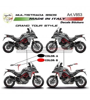 Pegatinas grand tour design para laterales - Ducati Multistrada 950 S desde 2019 
