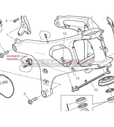 Original Ducati Panigale V4 / V4S / V4R / V4 2020 Vis spéciale 