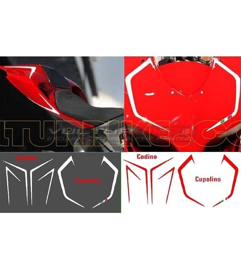Kit autocollant tricolore bulle et codon - Ducati Panigale 899/1199