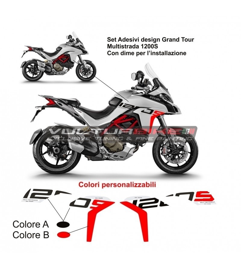 Autocollants grand tour pour carénages - Ducati Multistrada 1200S 15/18 
