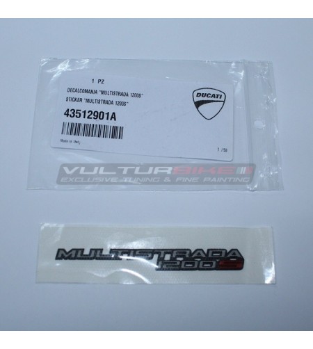 Autocollant ORIGINAL pour les côtés sous- Multistrada Ducati 1200S 2010/2014 