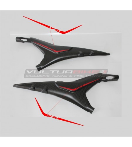 Saddle pad side panels stickers - Ducati Panigale V4 / V4S / V4R 