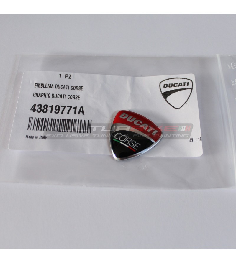 Scudetto Ducati corse ORIGINALE in rilievo - Ducati Multistrada / Panigale V4 / V2 