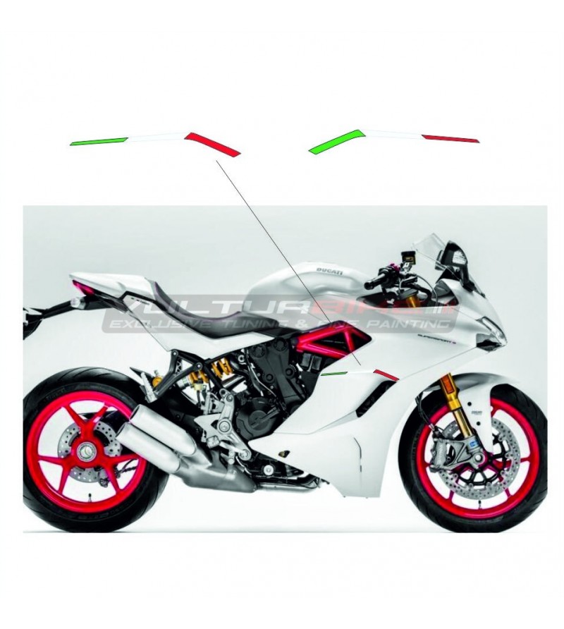 Verharzte Flaggen für Seiten - Ducati Supersport 939