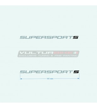 Autocollants 14 cm pour carénages latéral S noir - Ducati Supersport 939 