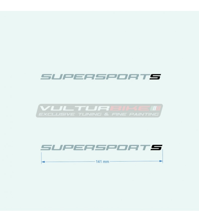 14 cm stickers for side fairings S black - Ducati Supersport 939 