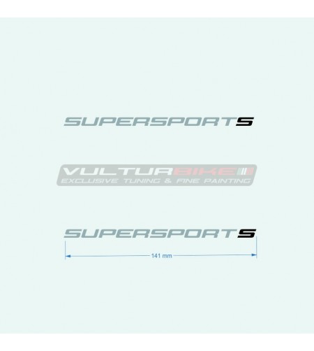 Adesivi 14 cm per carene laterali S nera - Ducati Supersport 939 
