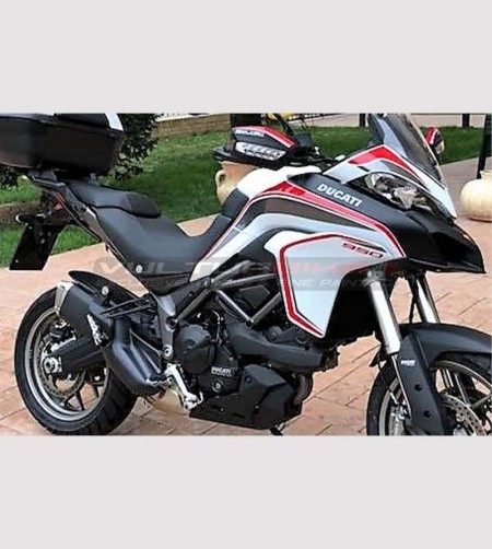 Kit adesivi Graphite-Rosso per Ducati multistrada 950 - 1200 DVT