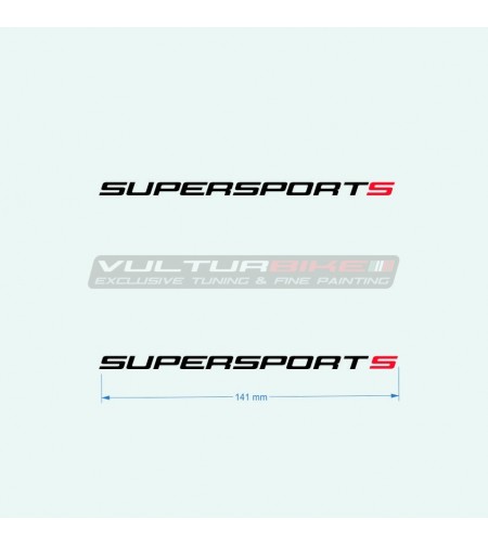 Adesivi 14 cm per carene laterali s rossa - Ducati Supersport 939 