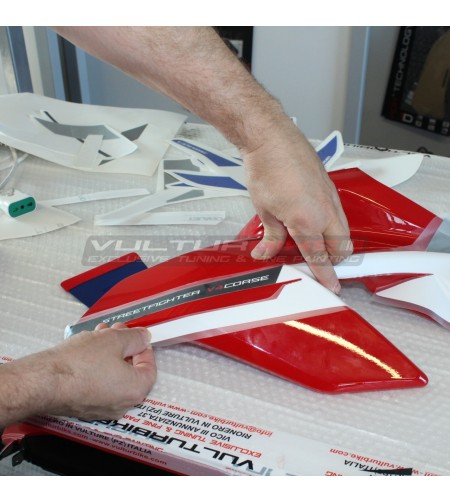 Kit autocollant complet design S CORSE - Ducati Streetfighter V4 2020 / 2022 