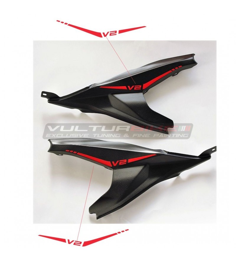 Saddle pad side panels stickers - Ducati Panigale V2 2020 
