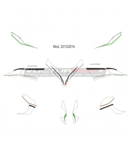 Benutzerdefinierte Aufkleber-Kit - Ducati Multistrada 1200 2010/14 