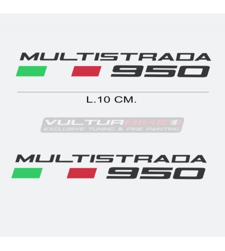 Paar Aufkleber geschrieben Ducati Multistrada 950 