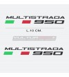 Paire d’autocollants écrite Ducati Multistrada 950 